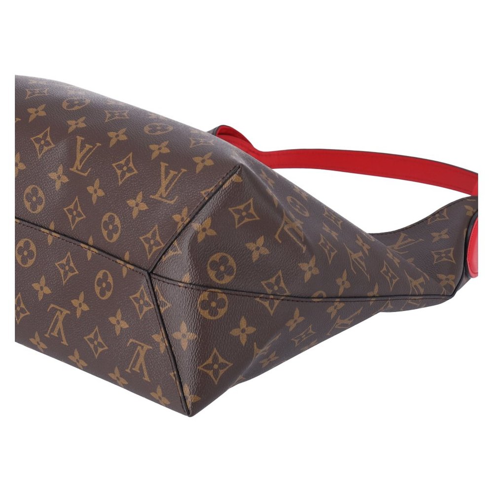 Louis Vuitton M43630 Flower Hobo Shoulder Bag Brown Monogram Red - Picture 16 of 16